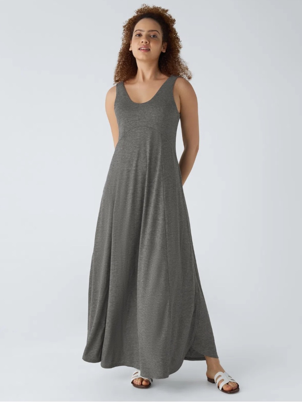 U Neck Maxi Casual Tank Dress